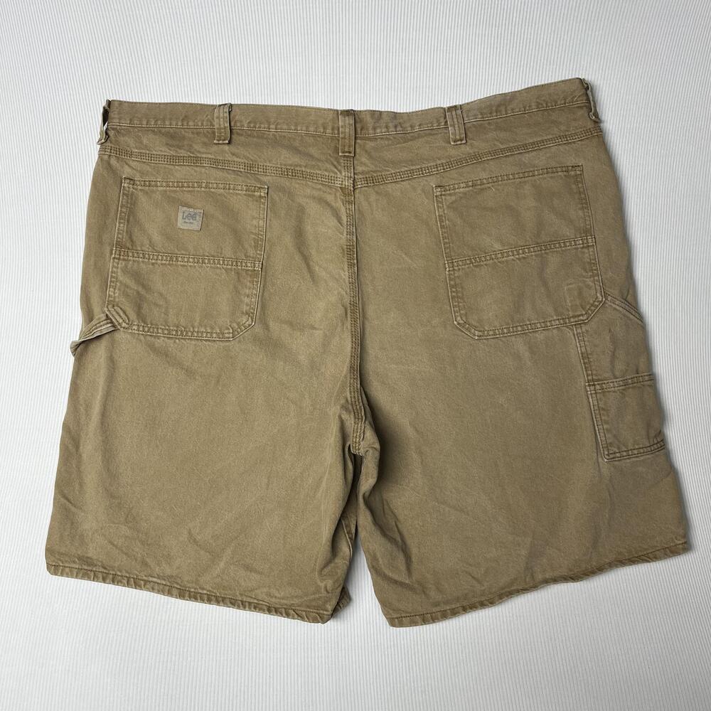 Lee Shorts Mens 52 Beige Canvas Cargo Relaxed Fit 8 Inseam Workwear Pockets